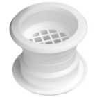 Przybysz Mini Circle Collar Air Vent Grille Door Ventilation Cover White Color 4pcs
