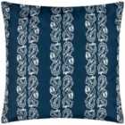 Paoletti Kalindi Stripe Outdoor Polyester Filled Cushion Navy
