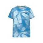 Name It Blue Tie Dye Tropical Logo T-Shirt