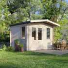 Power 10x12 Chalet Log Cabin, Doors to the Left - 28mm Logs