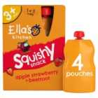 Ella's Kitchen Strawberry and Beetroot Kids Snack Multipack Pouch 3+ Years 4 x 100g