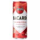 Bacardi Carta Blanca And Cola Mixed Drink 250ml