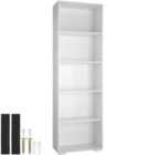 Lexi 5 Shelf Bookcase - White