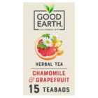 Good Earth Tea Herbal Chamomile & Grapefruit 15 TeaBags 12g