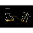 SHATCHI Reindeer with Sleigh Neon Effect Rope Light Silhouette Double Side 90 Warm White LEDs
