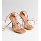 Public Desire Pale Pink Strappy Stiletto Heel Sandals