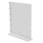 Living and Home Hollywood Style Lighted Rectangular Makeup Mirror With Base,30X6Cm