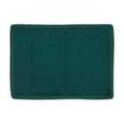 Set of 2 Quilted Velvet Green Placemats