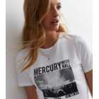 White Mercury Music Hall Logo Crop T-Shirt