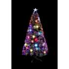 SHATCHI 2Ft/60cm Snowflakes Berries Fibre Optic Christmas Tree LED Pre-Lit