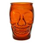 Orange Recycled Skull Glass