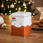 Novelty Christmas Pudding Printed Canister