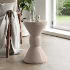 Fia Indoor/Outdoor Side Table, Ivory
