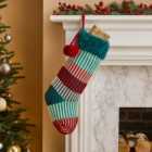 Christmas Chunky Knitted Pom Pom Stocking