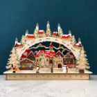 Alpine Themed Wooden Christmas Candle Bridge