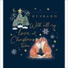 Husband Foxes Christmas Card