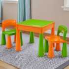 Liberty House Toys Orange-Green Kids 5-in-1 Activity Table and Chairs