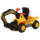 HOMCOM Kids 3-in-1 Ride-on Construction Car Yellow/Black