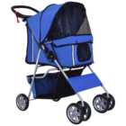 PawHut Pet Stroller With Basket Blue