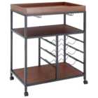 Living and Home 5 Tiers Rolling Serving Bar Cart