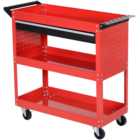 Durhand Red 3 Shelf Tool Trolley