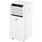 HOMCOM White and Chrome 4 in 1 Mobile Air Conditioner