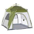 Outsunny 4 Person Pop Up Tent Green