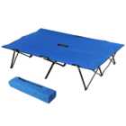 Outsunny Foldable Camping Cot Bed Blue