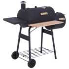 Outsunny Black Trolley Charcoal BBQ Barrell