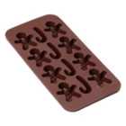 Christmas Silicone Chocolate Mould - ginger bread & candy cane