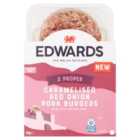 Edwards 2 Caramelised Red Onion Pork Burgers 300g