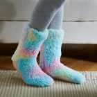 Fluffy Rainbow Slipper Socks