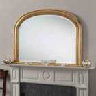 Yearn Beaded Overmantle Mirror Gold 112(w)x79Cm(h)
