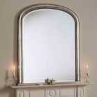 Yearn Beaded Overmantle Mirror Silver 112(w)x127Cm(h)
