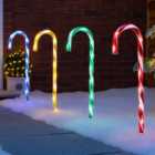 Candy Cane Lights Large LED Christmas Pathway Decorations Mains x 4