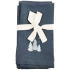 M&S Trees Cotton with Linen Napkins 4 per pack