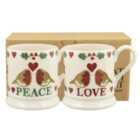 Emma Bridgewater Christmas Joy 1/2 Pint Mugs Boxed 2 per pack