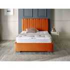 DS Living Lilly Luxury Velvet Upholstered Bed Frame Small Double 4ft Burnt Orange