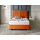 DS Living Lilly Luxury Velvet Upholstered Bed Frame Double 4ft6 Burnt Orange