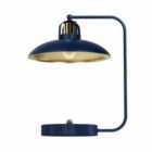 Milagro Table Lamp Felix Navy Blue/Gold 1Xe27