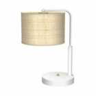 Milagro Table Lamp Marshall White/Rattan 1Xe27