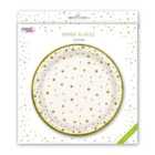 Pukka Party Metallic Gold Star Paper Plates 8 per pack