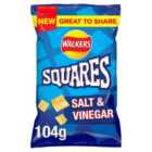 Walkers Squares Salt And Vinegar 104g