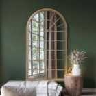 MirrorOutlet Somerley - Large Country Arch Wall Mirror 71" X 40" (180X103cm) Sand Colour