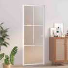 vidaXL Interior Door 76X201.5cm White Matt Glass And Aluminium
