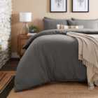 Simply Brushed Cotton Steeple Grey Duvet Cover & Pillowcase Set