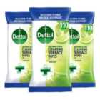 Dettol Antibacterial Multipurpose Lime & Mint Wipes 3 x 110 per pack