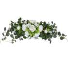 Living and Home White Festival Door Garland 75cm