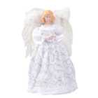 Living and Home White Angel Christmas Tree Topper with Lights