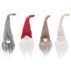 Living and Home Santa Christmas Gonk Decoration 4 Pack